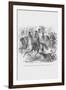 General Asboth Rides with Staff at the Battle of Pea Ridge or Elkhorn Tavern-Frank Leslie-Framed Art Print