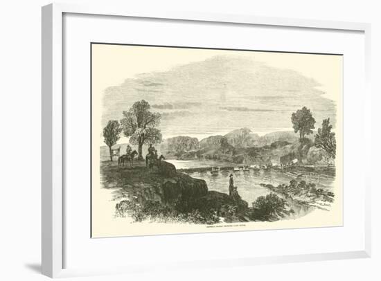 General Banks Crossing Cane River, April 1864-null-Framed Giclee Print