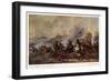 General Battle Scene: a Cavalry Skirmish-Philips Wouvermann-Framed Art Print