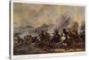 General Battle Scene: a Cavalry Skirmish-Philips Wouvermann-Stretched Canvas