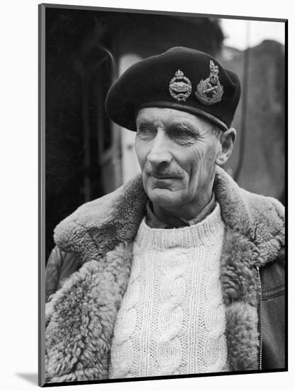 General Bernard L. Montgomery, in Command of British 8th Army During Drive Through Italy, 1944-George Rodger-Mounted Photographic Print