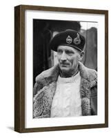 General Bernard L. Montgomery, in Command of British 8th Army During Drive Through Italy, 1944-George Rodger-Framed Photographic Print