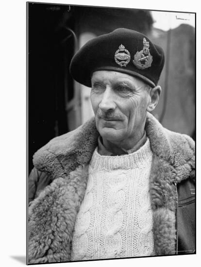 General Bernard L. Montgomery, in Command of British 8th Army During Drive Through Italy-George Rodger-Mounted Premium Photographic Print