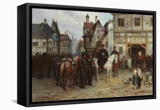 General Blücher with the Cossacks in Bautzen, 1885-Gottfried Willewalde-Framed Stretched Canvas