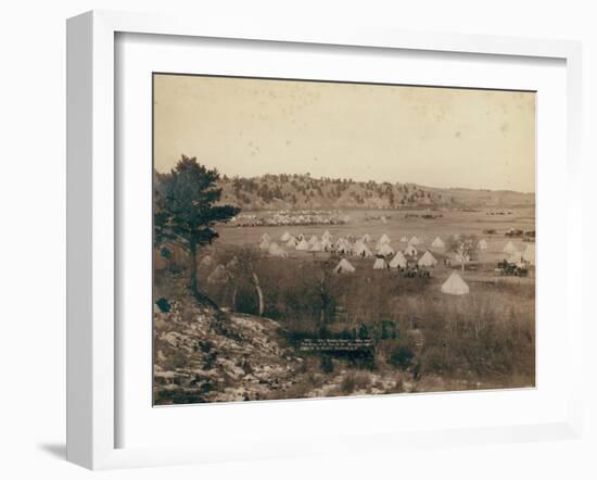 General Brook's Camp near Pine Ridge, 1891-John C. H. Grabill-Framed Photographic Print