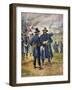 General Burnside Ordering Hooker to Charge the Heights at Fredericksburg, Virginia-null-Framed Giclee Print