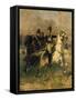 General Carlos De Alvear Ordering Cavalry Charge During Battle of Ituzainigo-null-Framed Stretched Canvas