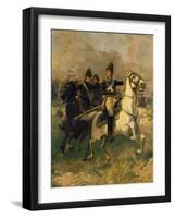 General Carlos De Alvear Ordering Cavalry Charge During Battle of Ituzainigo-null-Framed Giclee Print