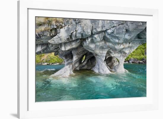 General Carrera Lake, Chile, South America. Marble outcropping showing water erosion.-Karen Ann Sullivan-Framed Photographic Print