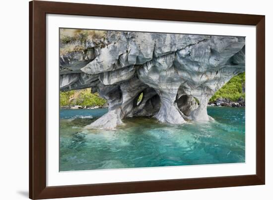 General Carrera Lake, Chile, South America. Marble outcropping showing water erosion.-Karen Ann Sullivan-Framed Photographic Print