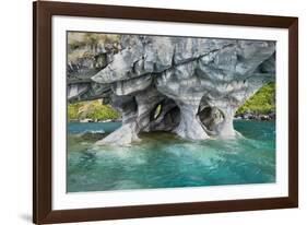 General Carrera Lake, Chile, South America. Marble outcropping showing water erosion.-Karen Ann Sullivan-Framed Photographic Print