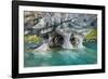 General Carrera Lake, Chile, South America. Marble outcropping showing water erosion.-Karen Ann Sullivan-Framed Photographic Print