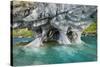 General Carrera Lake, Chile, South America. Marble outcropping showing water erosion.-Karen Ann Sullivan-Stretched Canvas
