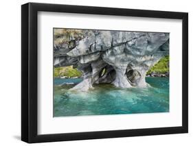 General Carrera Lake, Chile, South America. Marble outcropping showing water erosion.-Karen Ann Sullivan-Framed Photographic Print