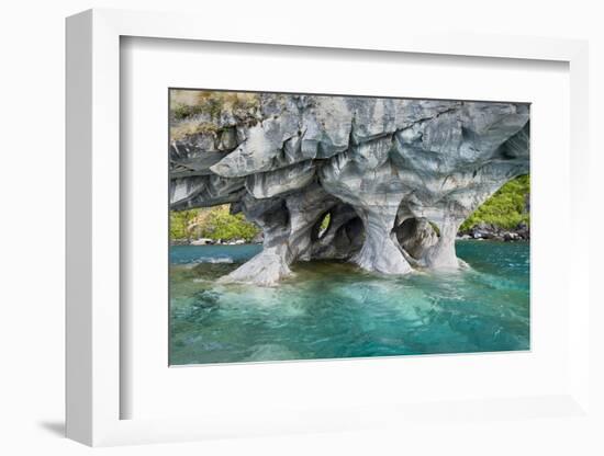 General Carrera Lake, Chile, South America. Marble outcropping showing water erosion.-Karen Ann Sullivan-Framed Photographic Print