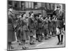 General Charles De Gaulle During Review of Young Women of Free French Forces at Wellington Barracks-null-Mounted Photo