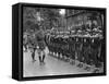 General Charles De Gaulle, Inspecting Free French Forces During Bastille Day Ceremonies in London-null-Framed Stretched Canvas