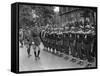 General Charles De Gaulle, Inspecting Free French Forces During Bastille Day Ceremonies in London-null-Framed Stretched Canvas