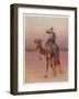 General Charles Gordon Approaching the City of Dava on a Camel in 1876-null-Framed Photographic Print