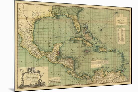 General Chart of the West Indies-John Smith Speer-Mounted Giclee Print