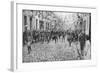 General Currie and Canadian Troops Walking Through a Liberated Town, 27 October 1918-null-Framed Giclee Print