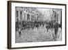 General Currie and Canadian Troops Walking Through a Liberated Town, 27 October 1918-null-Framed Giclee Print