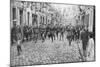 General Currie and Canadian Troops Walking Through a Liberated Town, 27 October 1918-null-Mounted Giclee Print