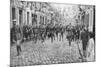 General Currie and Canadian Troops Walking Through a Liberated Town, 27 October 1918-null-Mounted Giclee Print