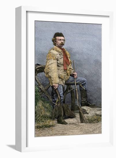 General Custer in His Buckskin Suit, Worn with a Sombrero Added During His Last Battle, 1876-null-Framed Giclee Print