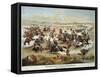 General Custer's Last Stand at the Battle of Little Bighorn, June 25, 1876-null-Framed Stretched Canvas