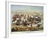 General Custer's Last Stand at the Battle of Little Bighorn, June 25, 1876-null-Framed Giclee Print