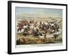 General Custer's Last Stand at the Battle of Little Bighorn, June 25, 1876-null-Framed Giclee Print