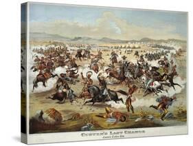 General Custer's Last Stand at the Battle of Little Bighorn, June 25, 1876-null-Stretched Canvas