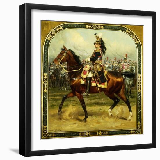 General d'Hautpoul on Horseback-Jean Baptiste Edouard Detaille-Framed Giclee Print