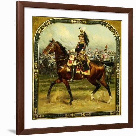 General d'Hautpoul on Horseback-Jean Baptiste Edouard Detaille-Framed Giclee Print