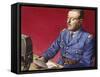 General De Gaulle Broadcasts to the Free French-Pat Nicolle-Framed Stretched Canvas