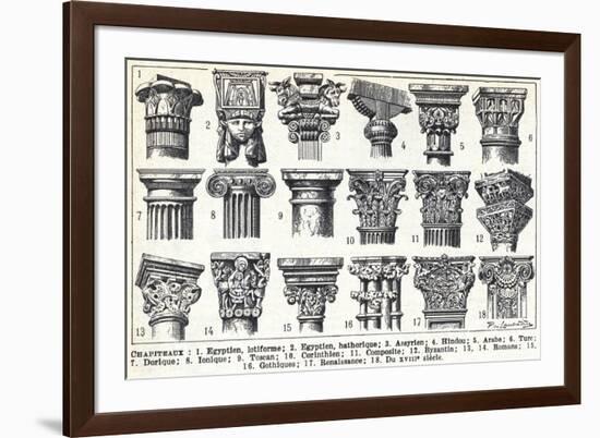 General descriptions of the main types of capitals, 1949 (litho)-Louis Paul de Laubadere-Framed Giclee Print