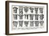 General descriptions of the main types of capitals, 1949 (litho)-Louis Paul de Laubadere-Framed Giclee Print