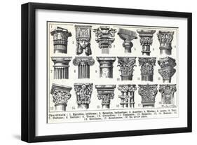 General descriptions of the main types of capitals, 1949 (litho)-Louis Paul de Laubadere-Framed Giclee Print