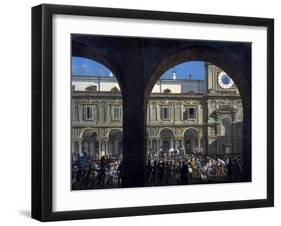 General Domenico Pino Addressing Insurgents in Piazza Mercanti in Milan, April 21, 1814-Giovanni Migliara-Framed Giclee Print