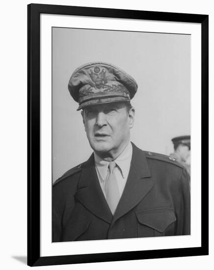 General Douglas Macarthur at Haneda Field-null-Framed Photographic Print