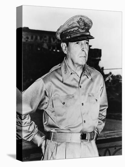 General Douglas Macarthur in the Last Days of World War 2, August 24. 1945-null-Stretched Canvas