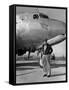 General Douglas Macarthur on His Arrival at Kimpo Airfield for a Tour of the Korean Battlefront-null-Framed Stretched Canvas