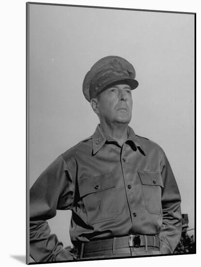 General Douglas Macarthur Standing in Front of Manila City Hall-null-Mounted Photographic Print