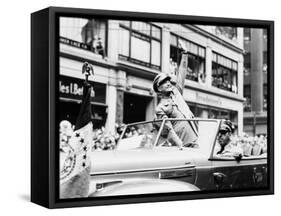 General Dwight D. Eisenhower in Parade, 1945-Fred Palumbo-Framed Stretched Canvas