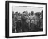 General Dwight D. Eisenhower Talking with Soldiers of the 101st Airborne Division-Stocktrek Images-Framed Photographic Print