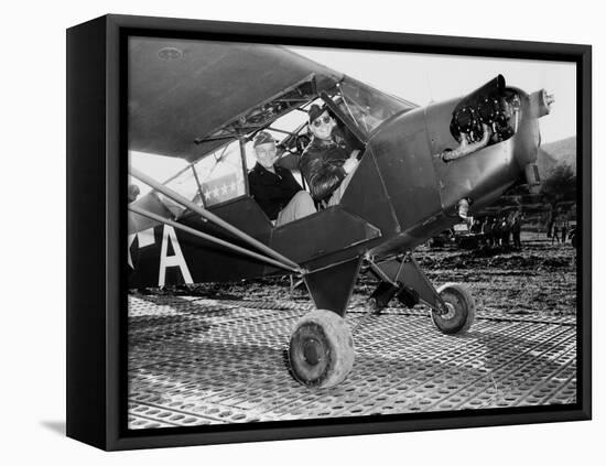 General Dwight Eisenhower, About to Fly to the Front Lines in Italy During World War II, 1943-null-Framed Stretched Canvas