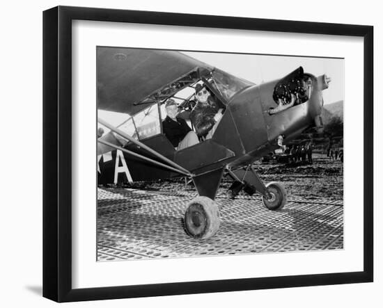 General Dwight Eisenhower, About to Fly to the Front Lines in Italy During World War II, 1943-null-Framed Photo