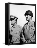 General Dwight Eisenhower, General George Patton, 1940's-null-Framed Stretched Canvas