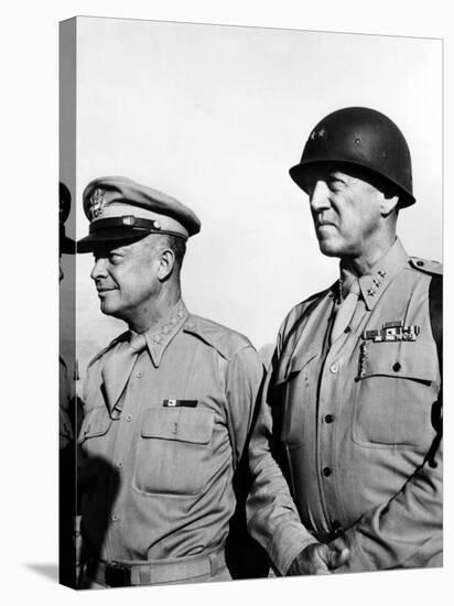General Dwight Eisenhower, General George Patton, 1940's-null-Stretched Canvas